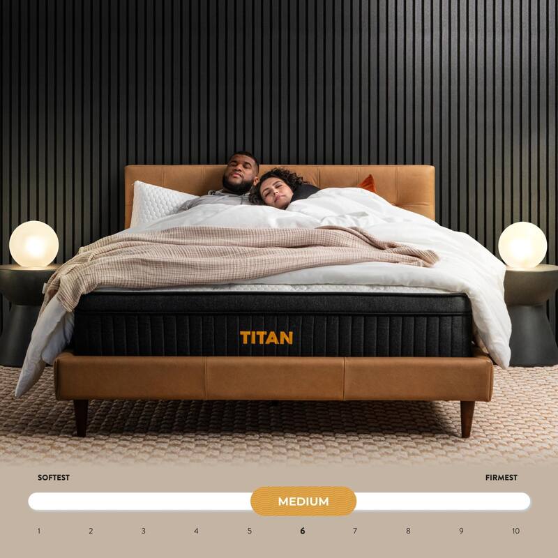 Brooklyn Bedding Titan 13" Hybrid Luxe Mattress for Plus Size Sleepers with Cooling Cover