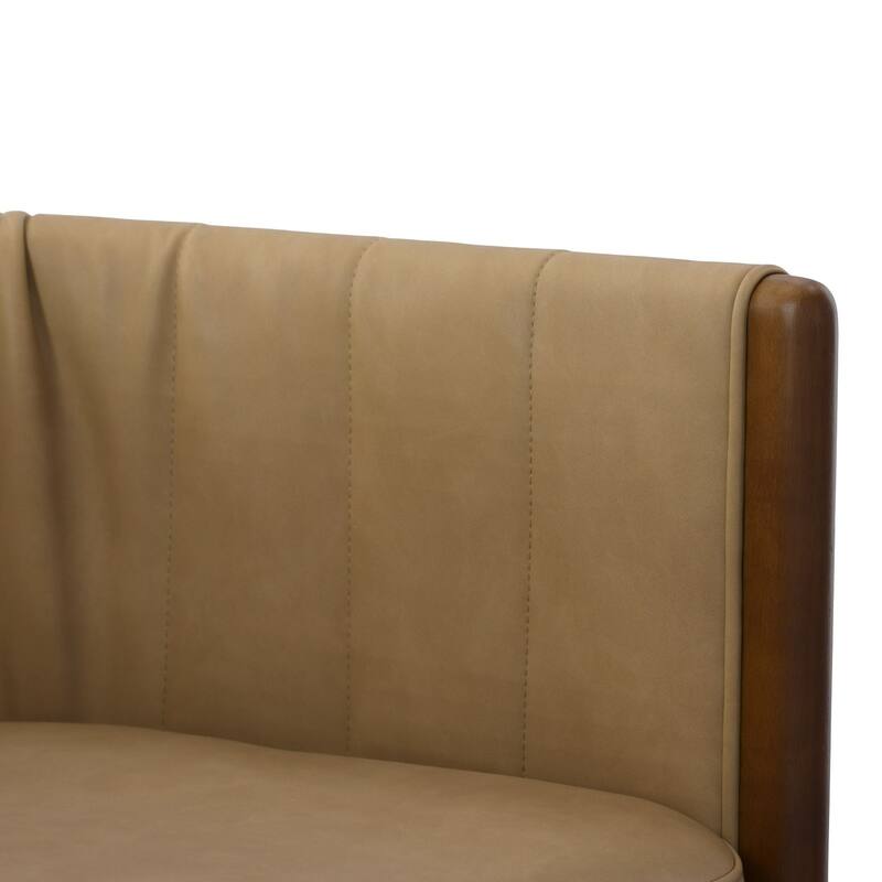 Modrest Elati Tan Vegan Leather Dining Chair