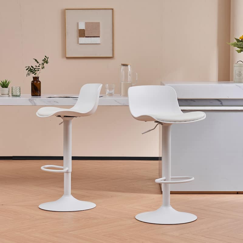 Modern Barstools Set of 2 Swivel Bar Chairs