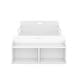 preview thumbnail 8 of 8, Twin Floor Bed with Guardrail and Storage Footboard, White