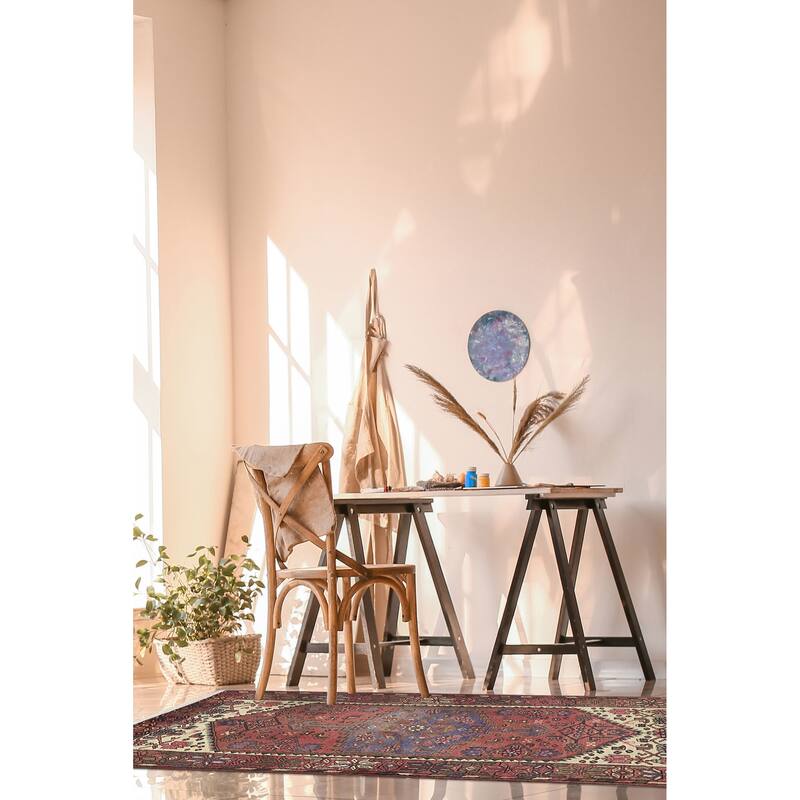 ECARPETGALLERY Hand-knotted Andelz Red Wool Rug - 3'7 x 6'9