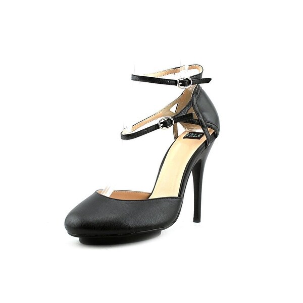 N.Y.L.A. Abalino Women Open Toe Leather Platform Heel