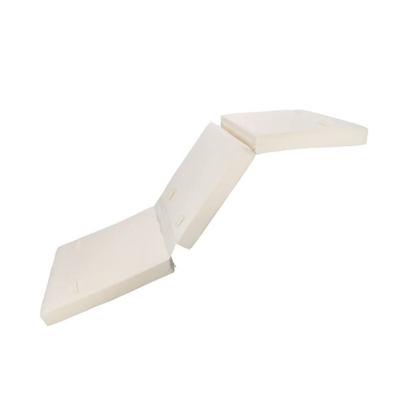 Christopher Knight Home - Modern Outdoor Acacia Wood Chaise Lounge with 4-Position Adjustable Backrest & 2-Fold Cushion