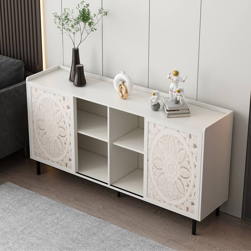 Mid Century Modern Tv Stand Kitchen Storage Curio Buffet Cabinet suitable for TV cabinets,tables,sideboards,decorative cabinets