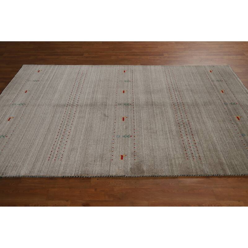 Tribal Gabbeh Indian Rug Handmade Contemporary Wool Carpet - 5'1" x 7'8"