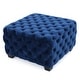 preview thumbnail 44 of 54, Jaymee Modern Glam Button Tufted Velvet Ottoman by Christopher Knight Home