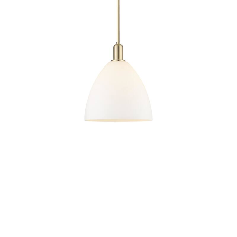 Innovations Lighting 716-1S-14-12 Bristol Pendant Bristol 12" Wide - Champagne Bronze / Matte White