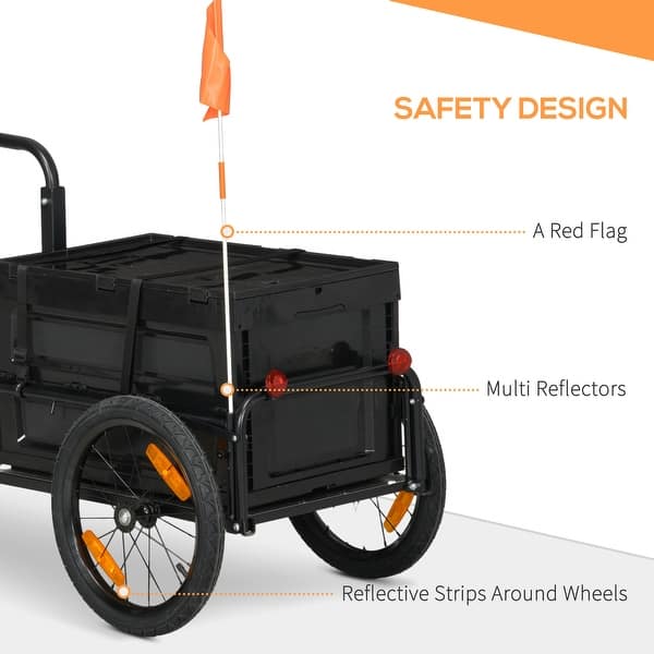 Burley Bike Trailer Kojem Foldable Bike Cargo Trailer, Heavy-Duty