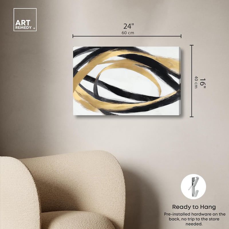 Loops of Luxury II Canvas by Art Remedy, Gallery Wrapped