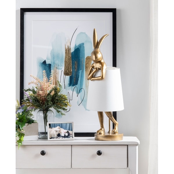 Table lamp animal rabbit gold cheap