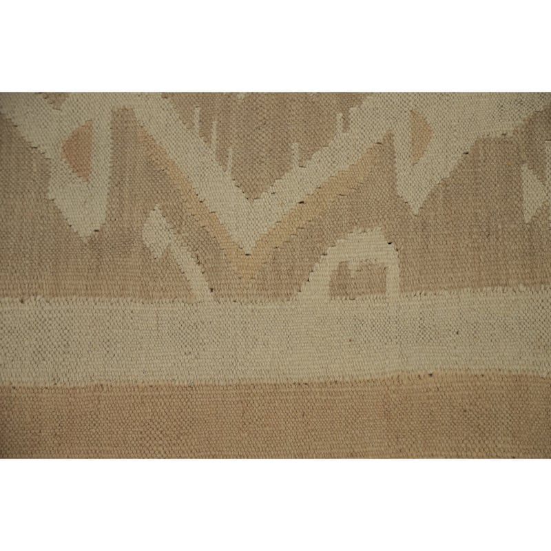 Hand Woven Oriental 100% Wool Carpet Southwestern Tribal Brown Kilim Area Rug - 5' 10'' X 4' 0''