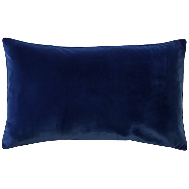 Pillow Decor Castello Soft Velvet Throw Pillows (3 Sizes, 18 Colors) - Royal Blue - 12" x 19" - Feather Down