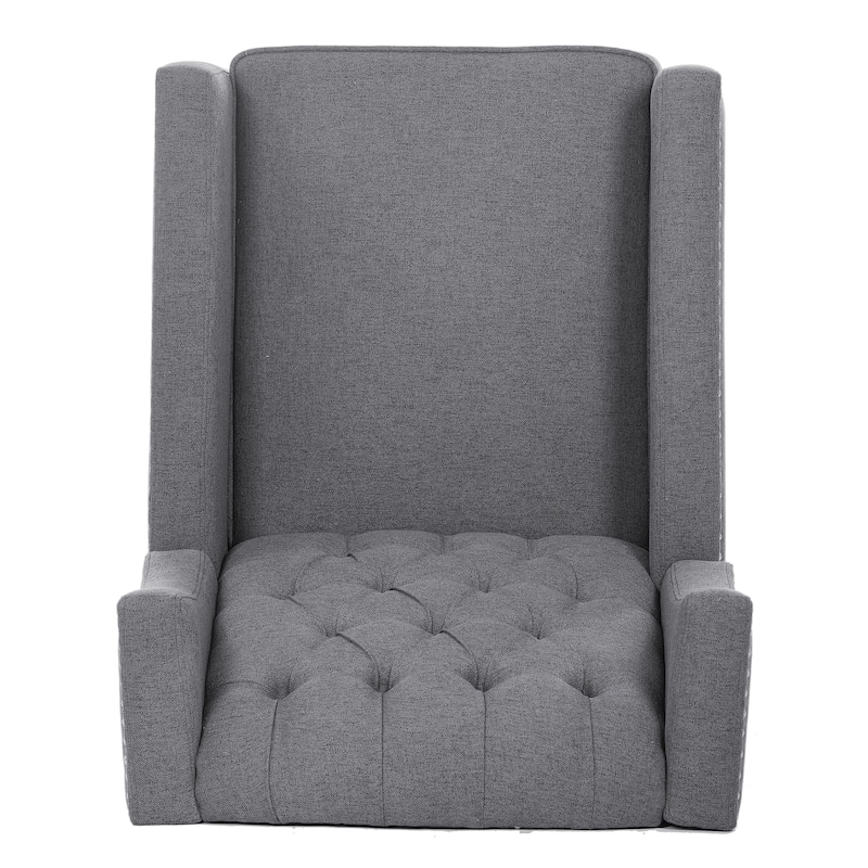 Fabric Wingback Recliner Chair with 3-Position Manual Recline, 220lb Capacity