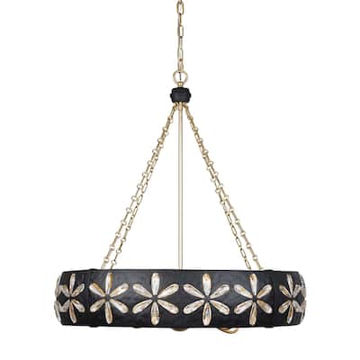 Savoy House 1-2493-6 Venice 6 Light 30" Wide Crystal Drum Chandelier