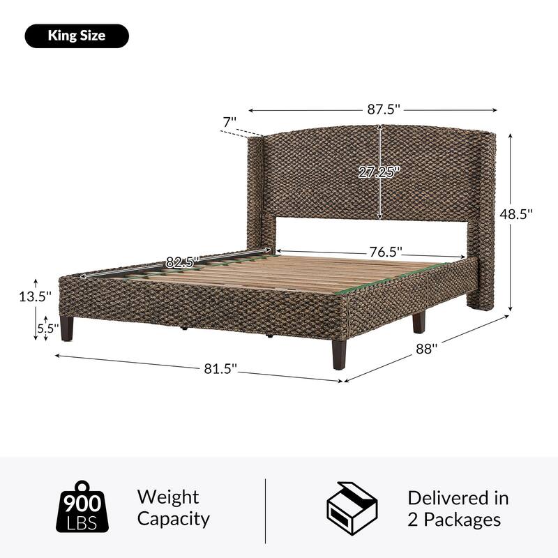 Ludwig Traditional Standard Bed with Wingback Design by HULALA HOME