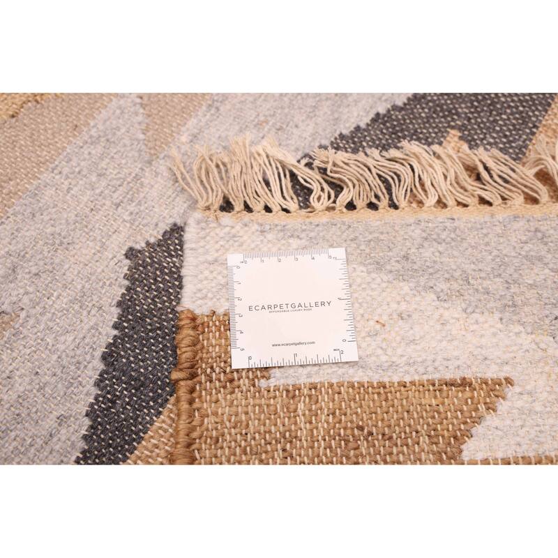 ECARPETGALLERY Flat-Weave Palas Denizli Tan Kilim - 5'4 x 7'6