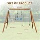 preview thumbnail 2 of 6, A-Frame Wooden Swing Set - N/A