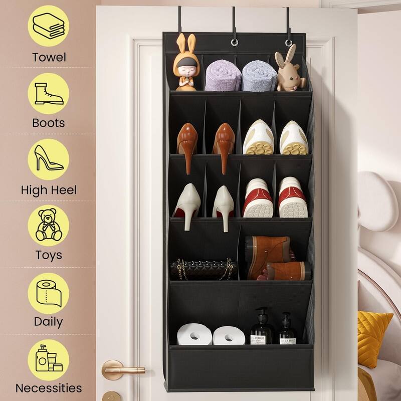 Hanging Shoe Organizers with 15 Large Pocket