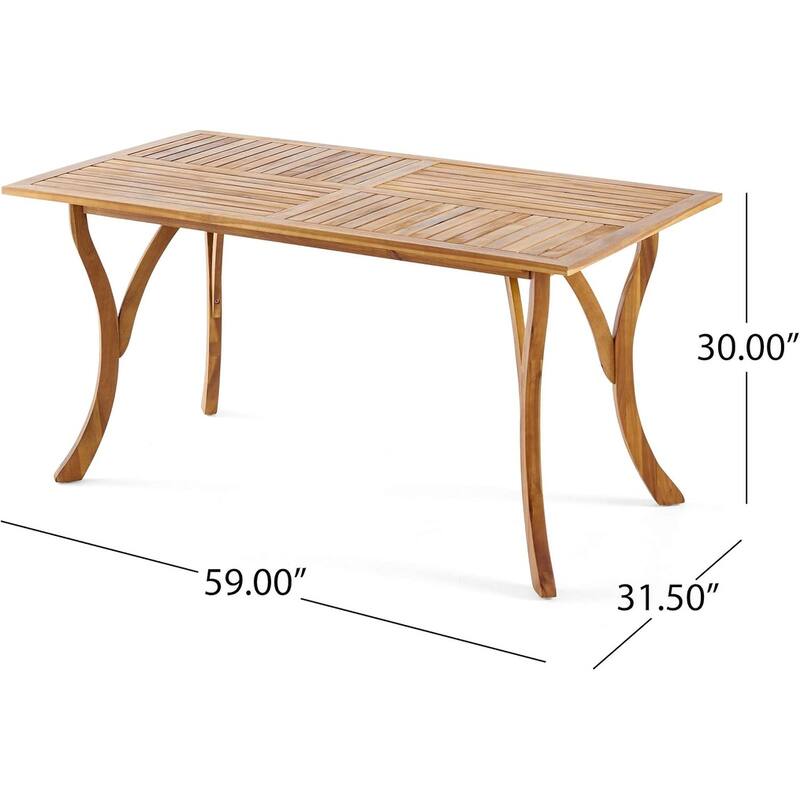7-Piece Outdoor Acacia Wood Dining Set