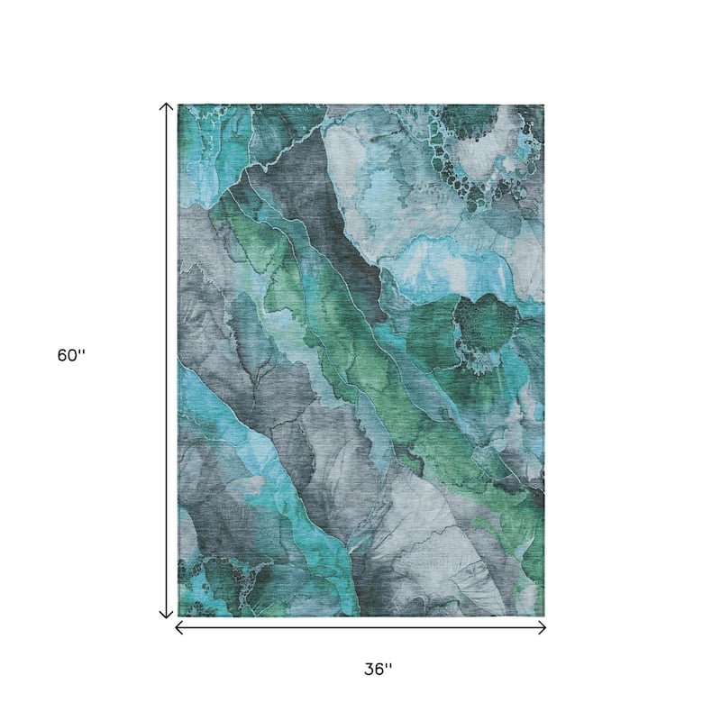 HomeRoots Floral Transitional Rectangle Outdoor Rug