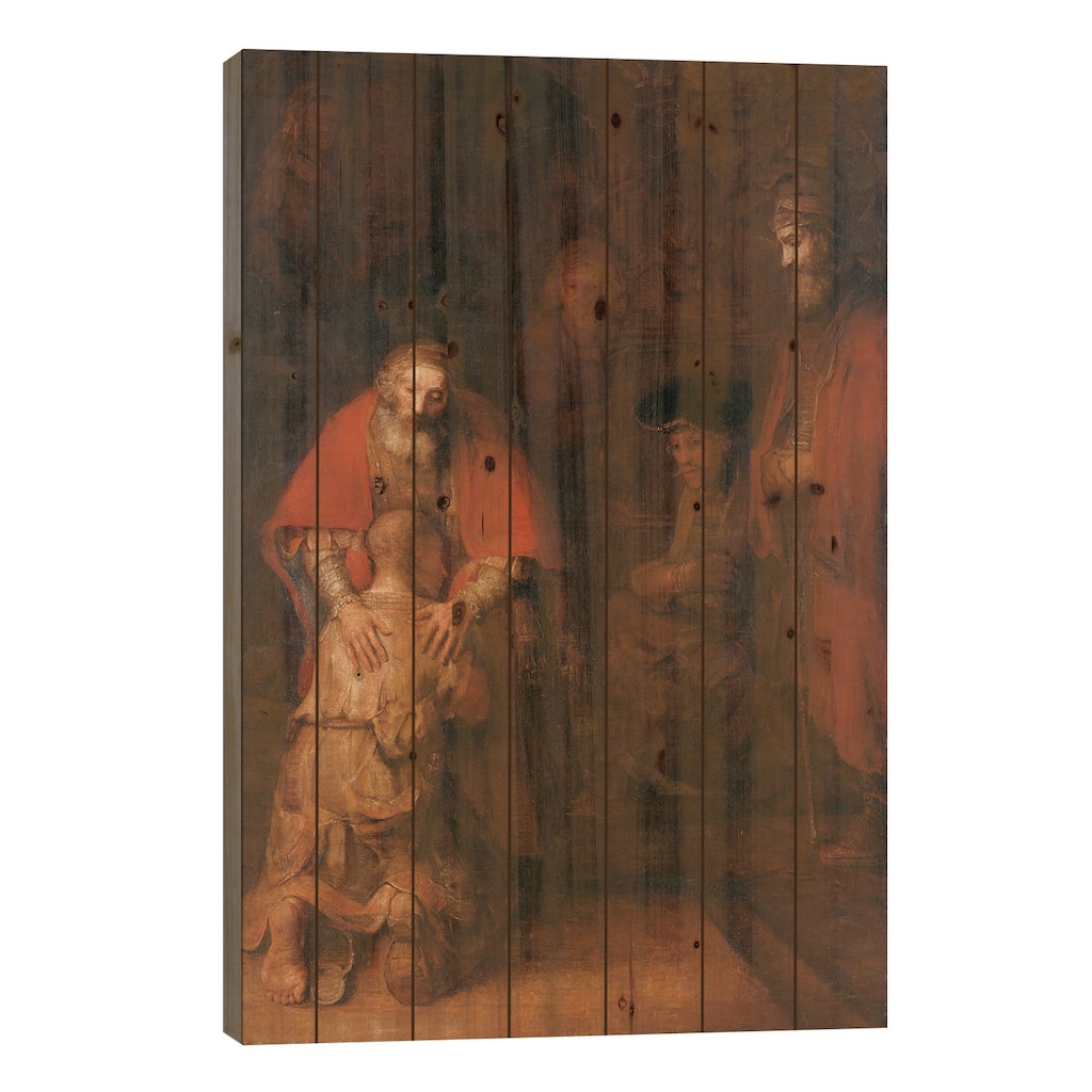 Return of the Prodigal Son c. 1668 Print On Wood by Rembrandt van Rijn - Multi-Color