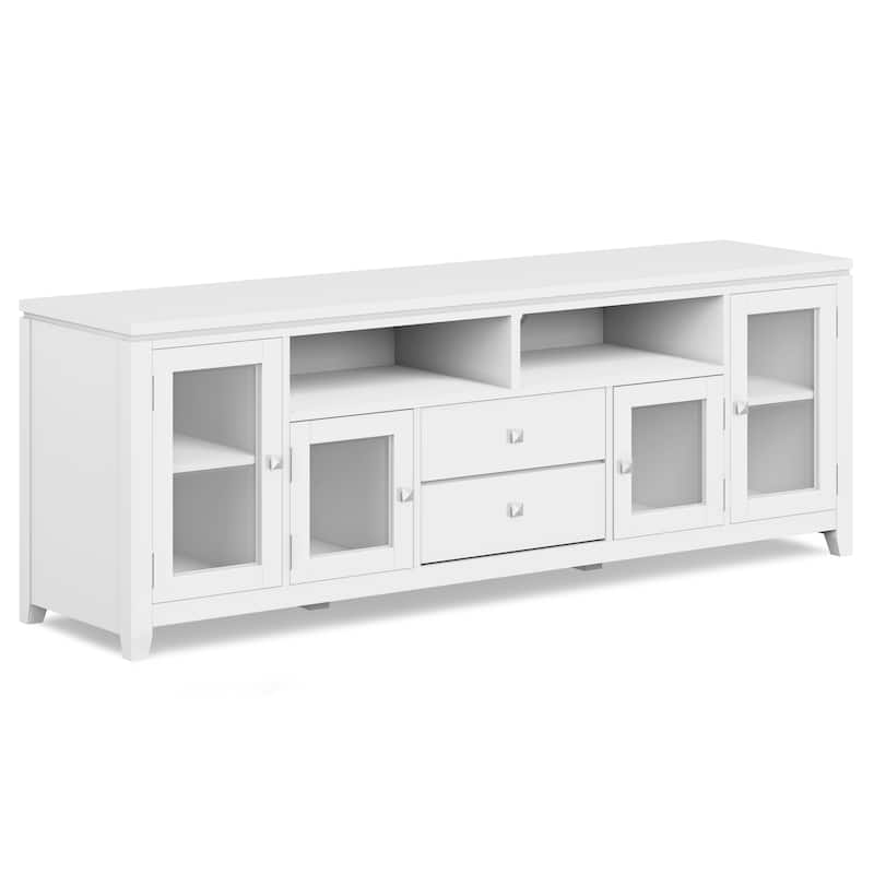 WYNDENHALL Essex SOLID WOOD 72 inch Wide Contemporary TV Media Stand For TVs up to 80 inches