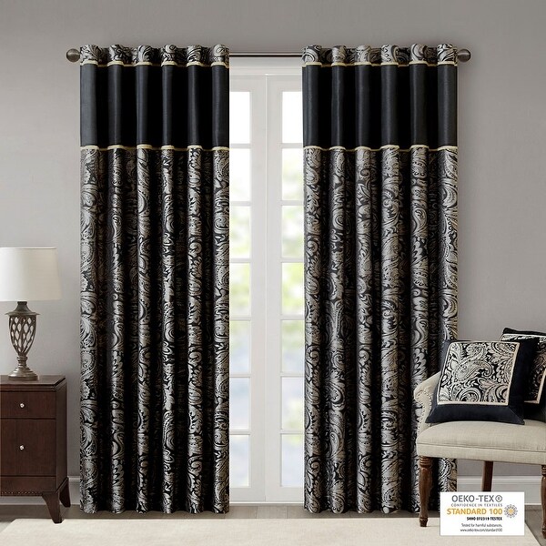 Jacquard Curtain Panel Pair(2 Pcs Window Panels) - Bed Bath