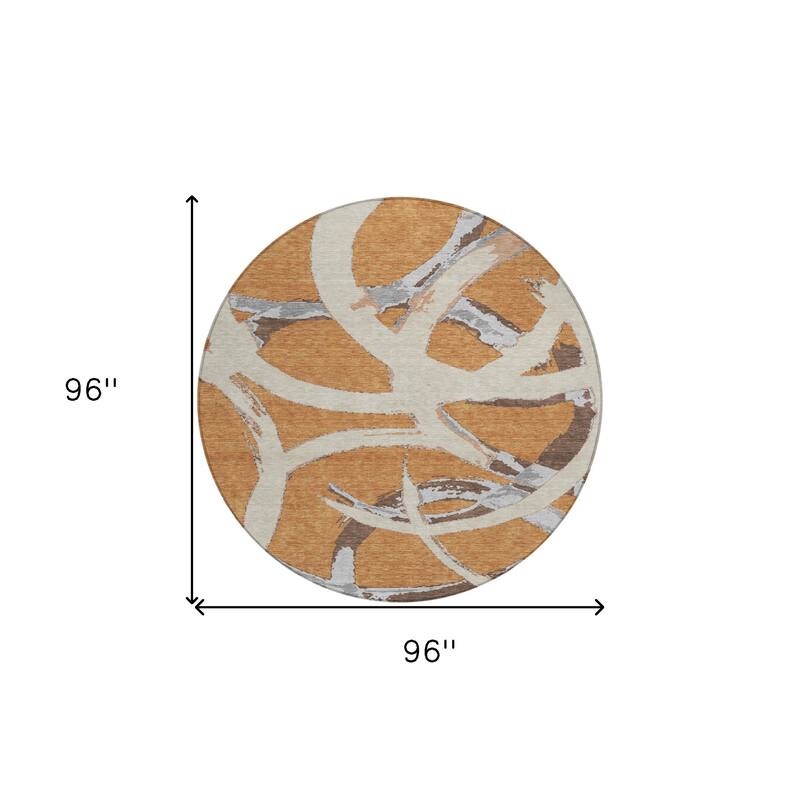 HomeRoots Abstract Transitional Rectangle Outdoor Rug