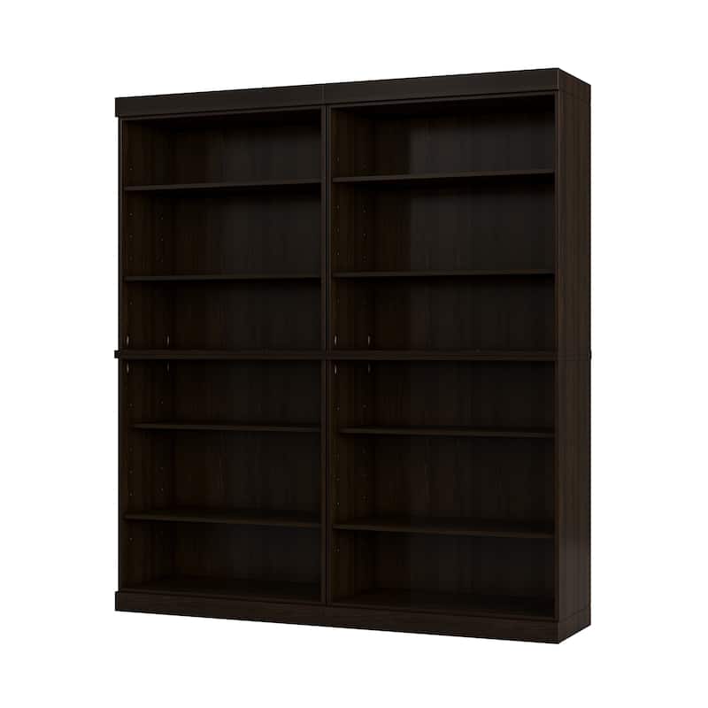 Palace Imports 100% Solid Wood 12-Shelf Bookcase, Adjustable Shelves, 64" Wide, 71.5" Tall