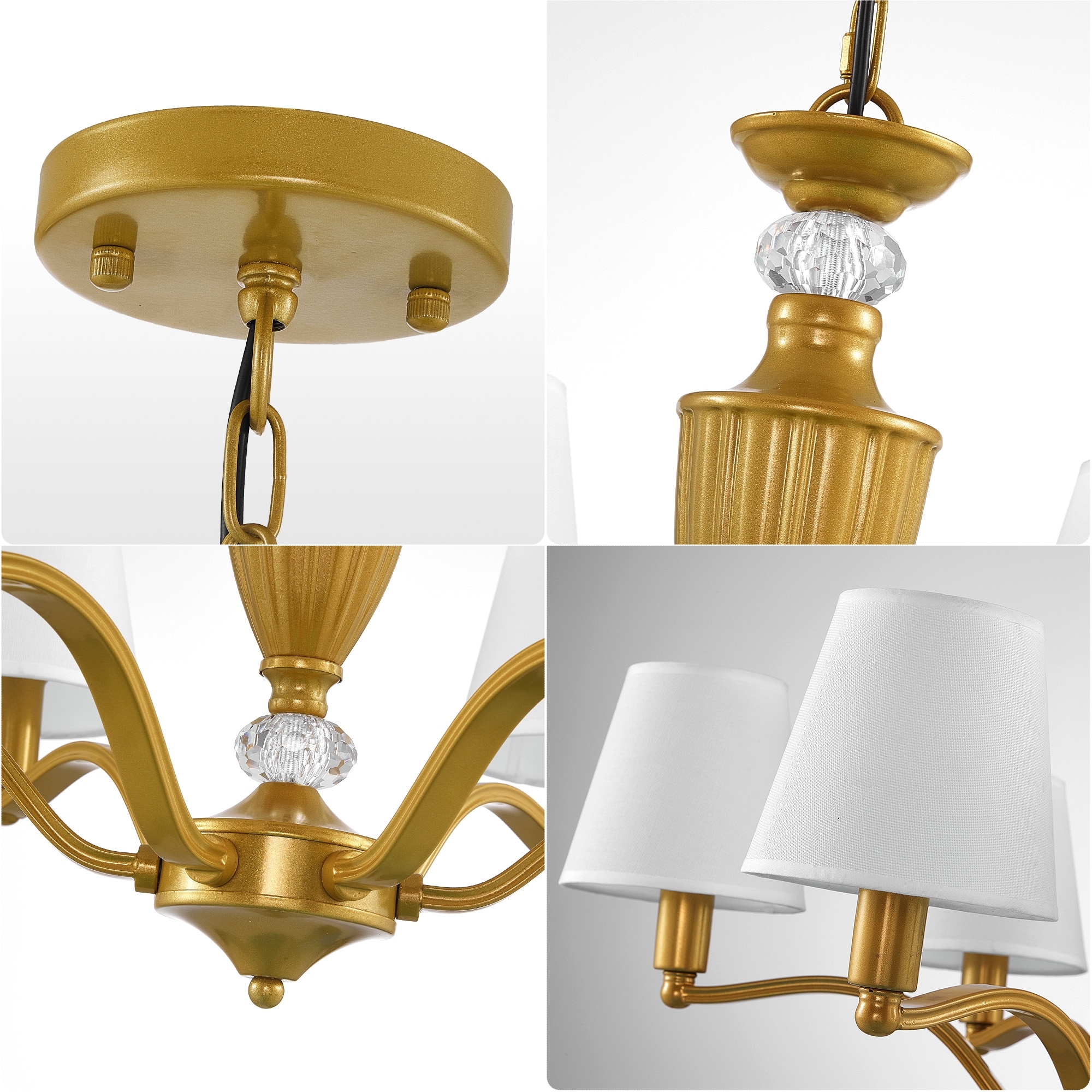 6 - Light Dimmable Classic / Traditional Chandelier - On