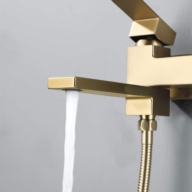 180° rotation Solid Brass Tub Faucets With Handle Shower