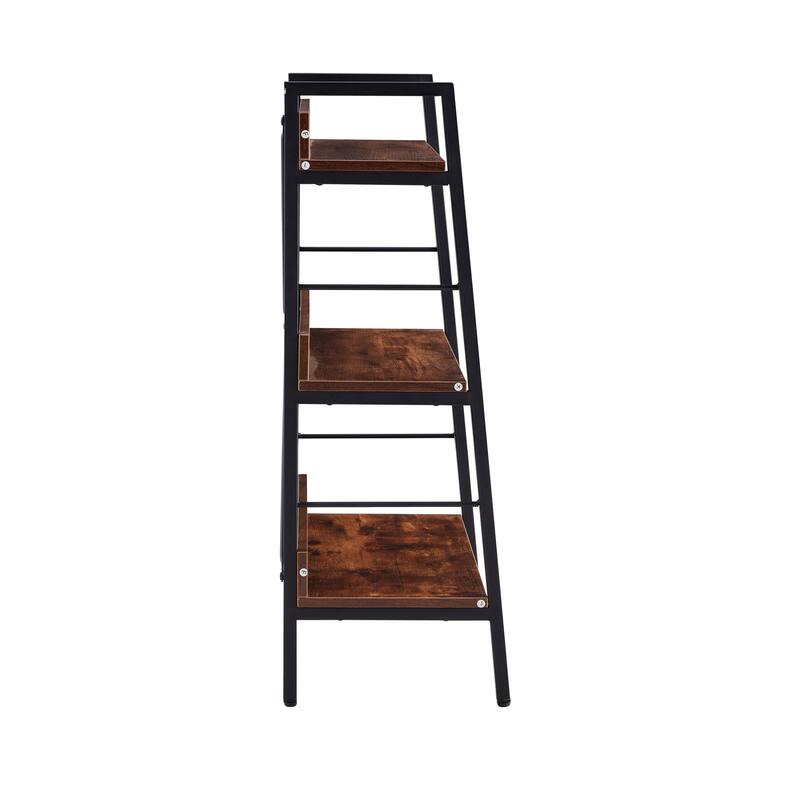 3Tier Shelves Ladder Desk Shelves and Each Shelf Has Baffle to Stop