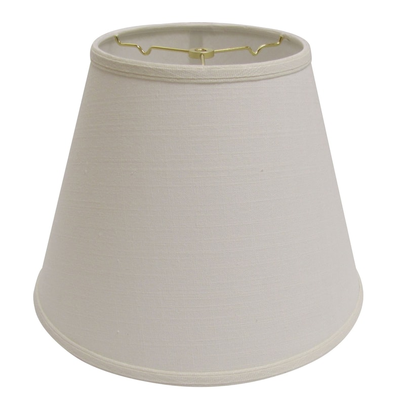 HomeRoots 18" White Empire Deep Slanted Linen Lampshade - 18