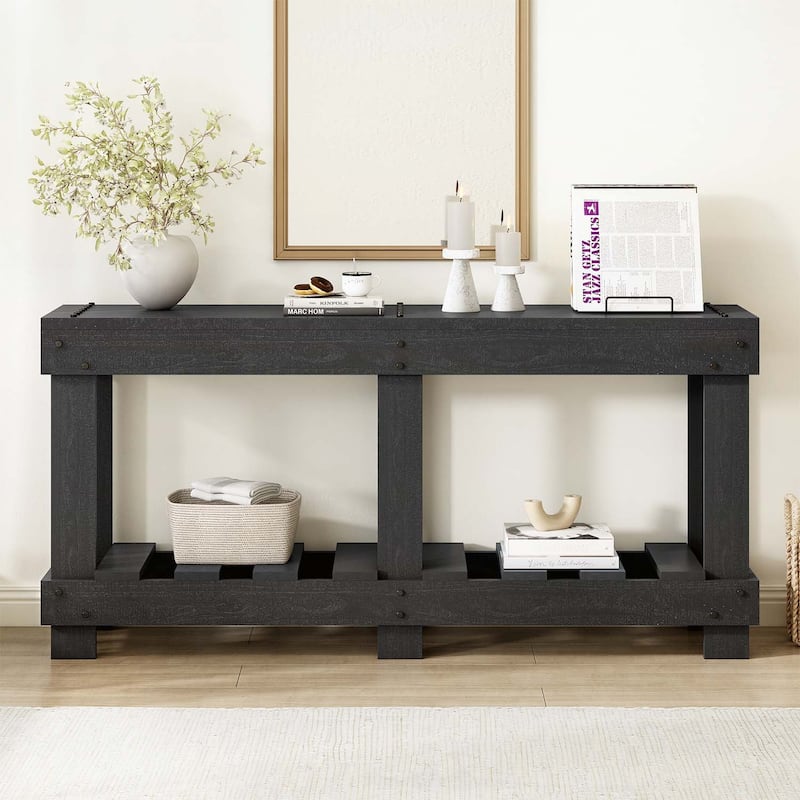 Vintage Entryway Table for Multiple Home Scenarios. - Black