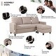 preview thumbnail 46 of 46, Futzca Modern L-shaped Convertible Sectional Sofa w/ Reversible Chaise