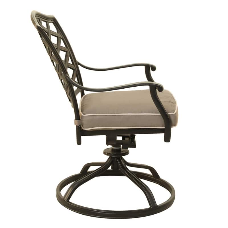 Deer Lake Aluminum Dining Swivel Chairs with Cushions (Set of 2) by Havenside Home