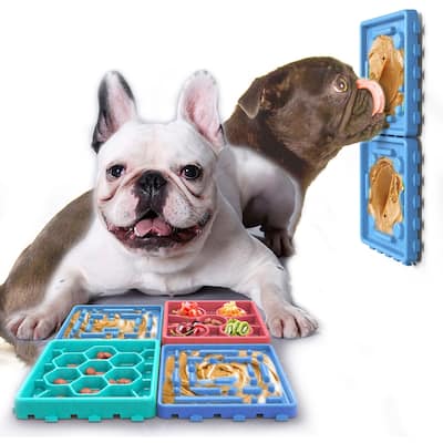 Pet Slow Treat Dispensing Mat Set ( 4-Plate)