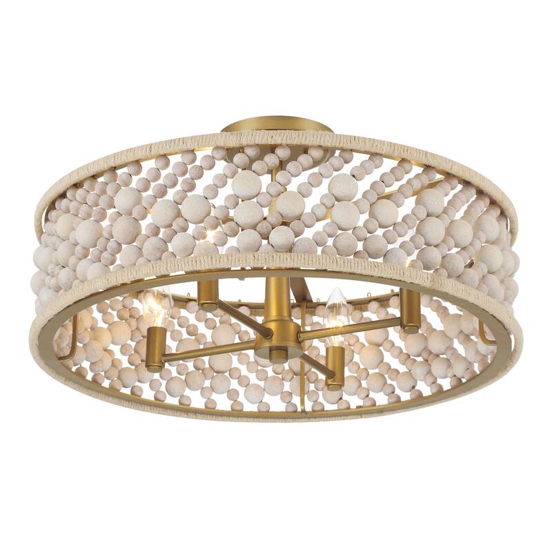 Minka Lavery 3645 Horsmore 4 Light 21" Wide Semi-Flush Drum Ceiling