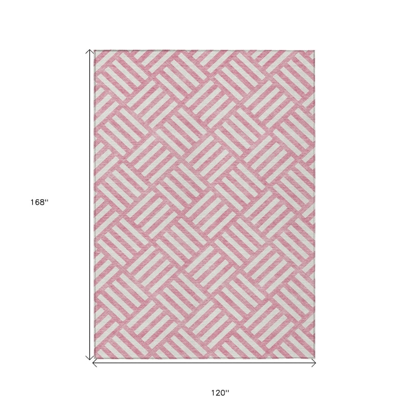 HomeRoots Geometric Transitional Rectangle Outdoor Rug