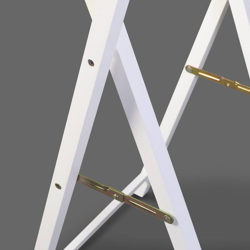 100% Solid Wood Folding Clothing Garment Rack with Two Hanging Rods - 20.5"W x 23"D x 60"H