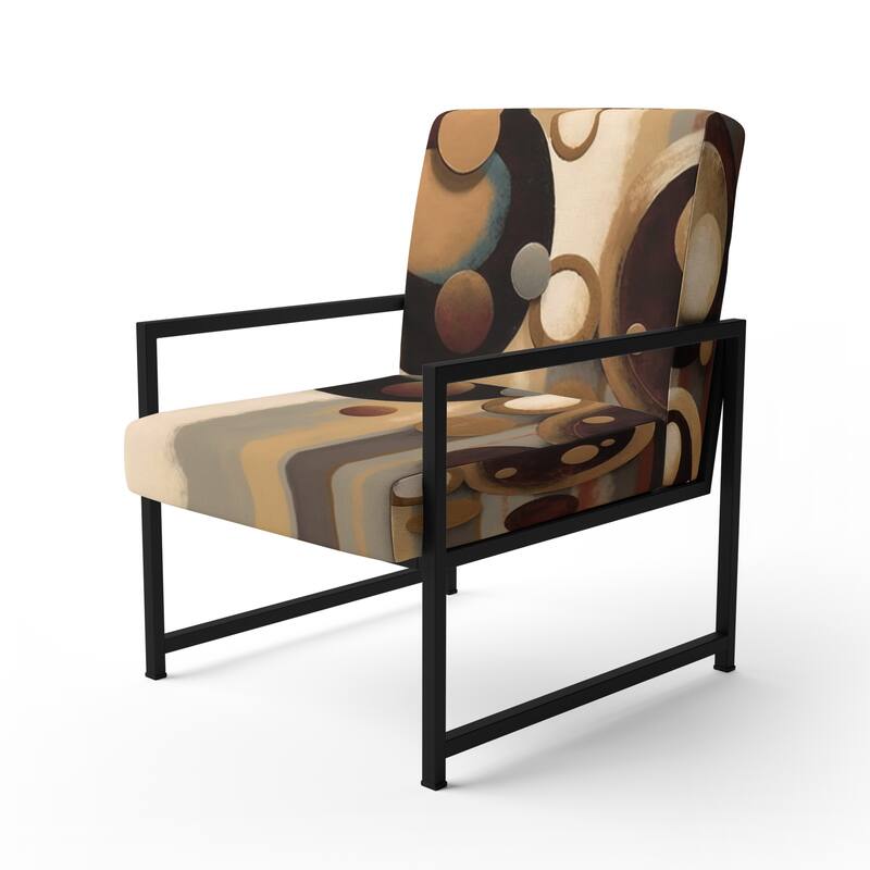 Designart "Aged Barrel Universes VI" Upholstered Abstract Accent Chair and Modern & Contemporary Arm Chair - Multiple Color