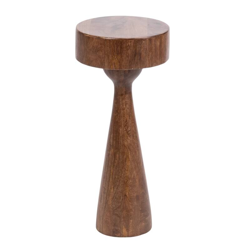 Kate and Laurel Solbrett Wood Drink Table - 10x10x22 - Walnut Brown