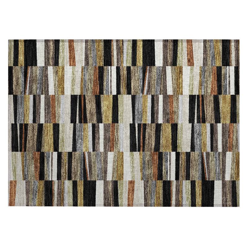 Machine Washable Indoor/ Outdoor Modern Antonito Chantille Rug