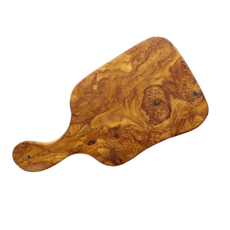 French Home Olive Wood Cheese Board, 14" x 6.5".
