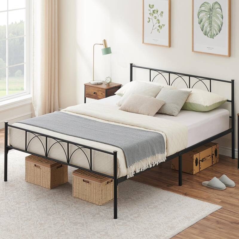 Bed Frame with Headboard and Footboard