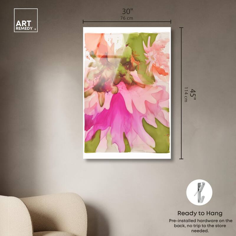 Vibrant Fluidity Floral I Acrylic by Art Remedy, Ready to Hang