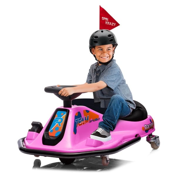 slide 2 of 49, 24V Ride on Car Electric Drifting Go Kart for Kids Pink