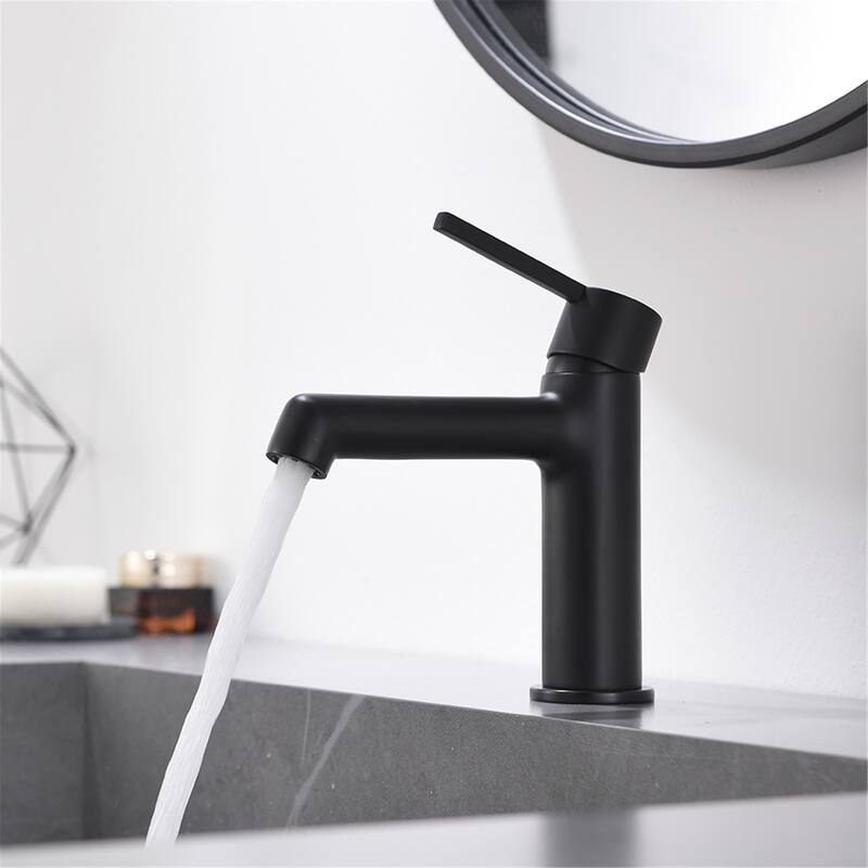 Modern Black Single-handle Bathroom Basin Faucet