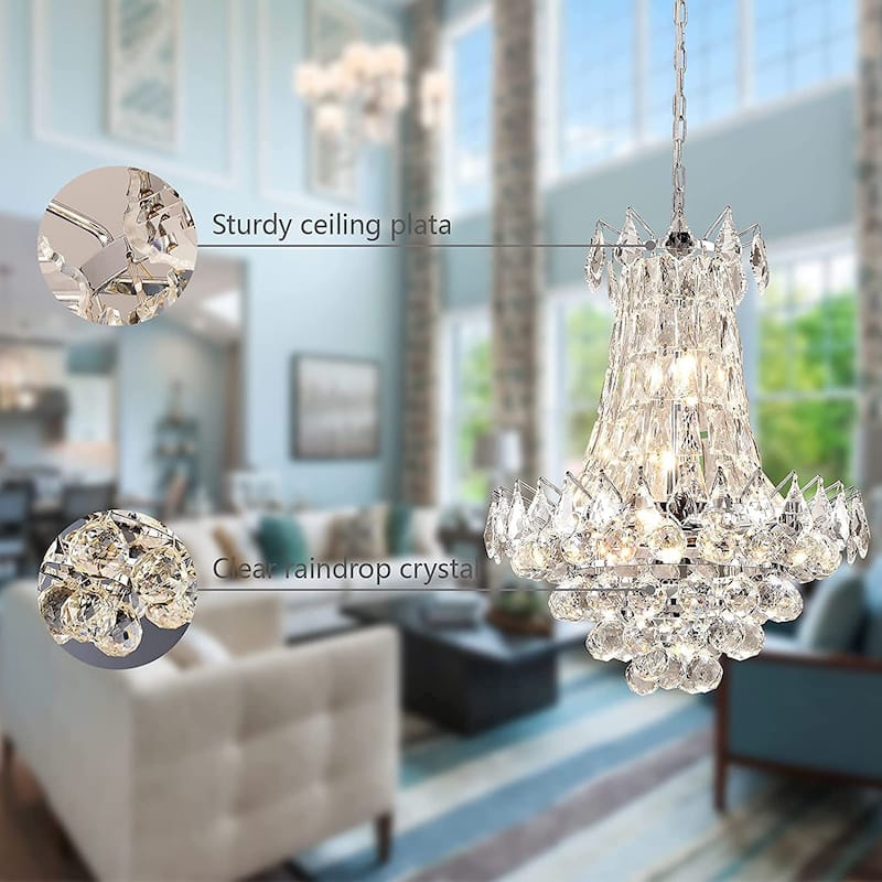 Maxax 6 - Light Unique / Statement Empire Chandelier with Crystal Accents