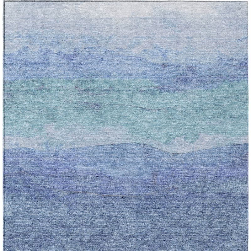 HomeRoots Abstract Modern Rectangle Outdoor Rug